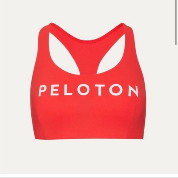 Peloton X Lululemon Strong Identity Red Sports Bra - Picture 1 of 6